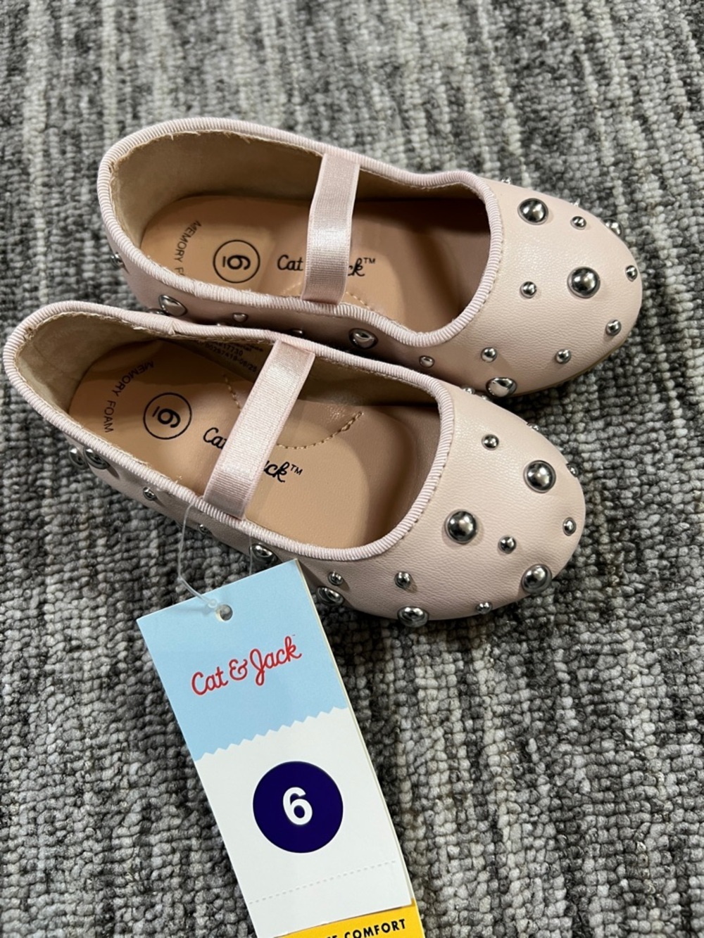 Cat & Jack Girl's - Heather Ballet Flats Toddler Various Sizes - Picture 6 of 13